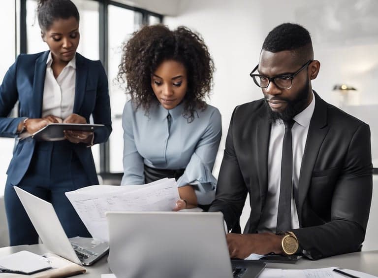 Black professionals working together